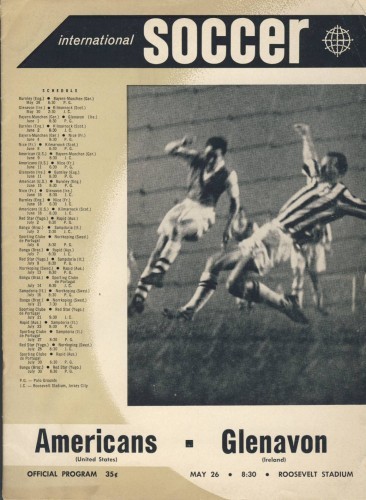 Poster de uma das partidas da International Soccer League de 1960